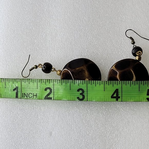 Wood Inspired Earrings - 4 Pairs of Small Light Elegant Boho Earrings - Picture 12 of 15